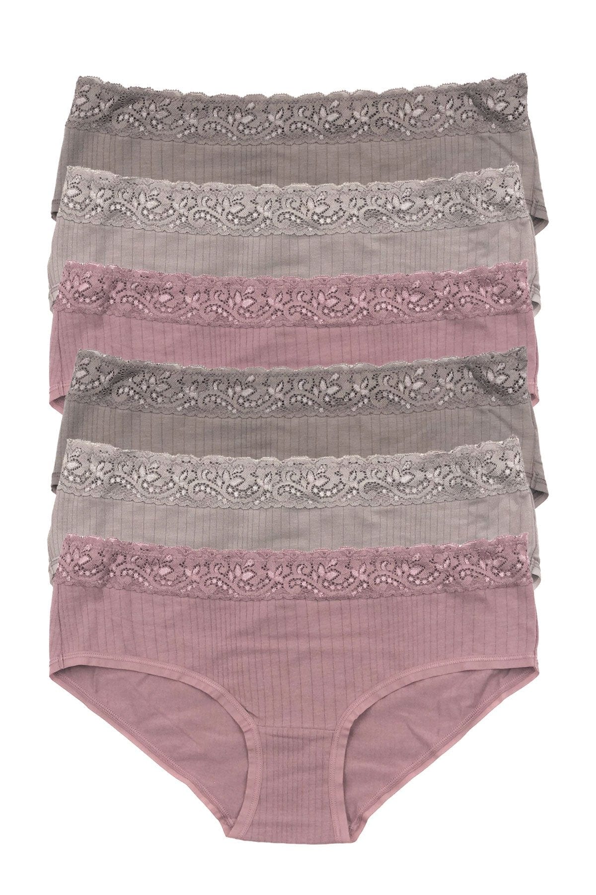 Lace Top Bikini Underwear 5-Pack