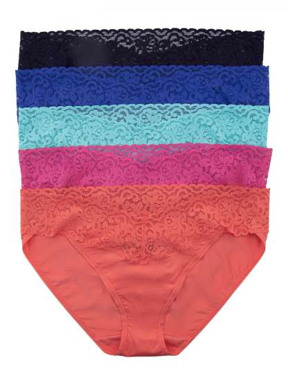 [Copy]Lace Top Bikini Underwear 5-Pack