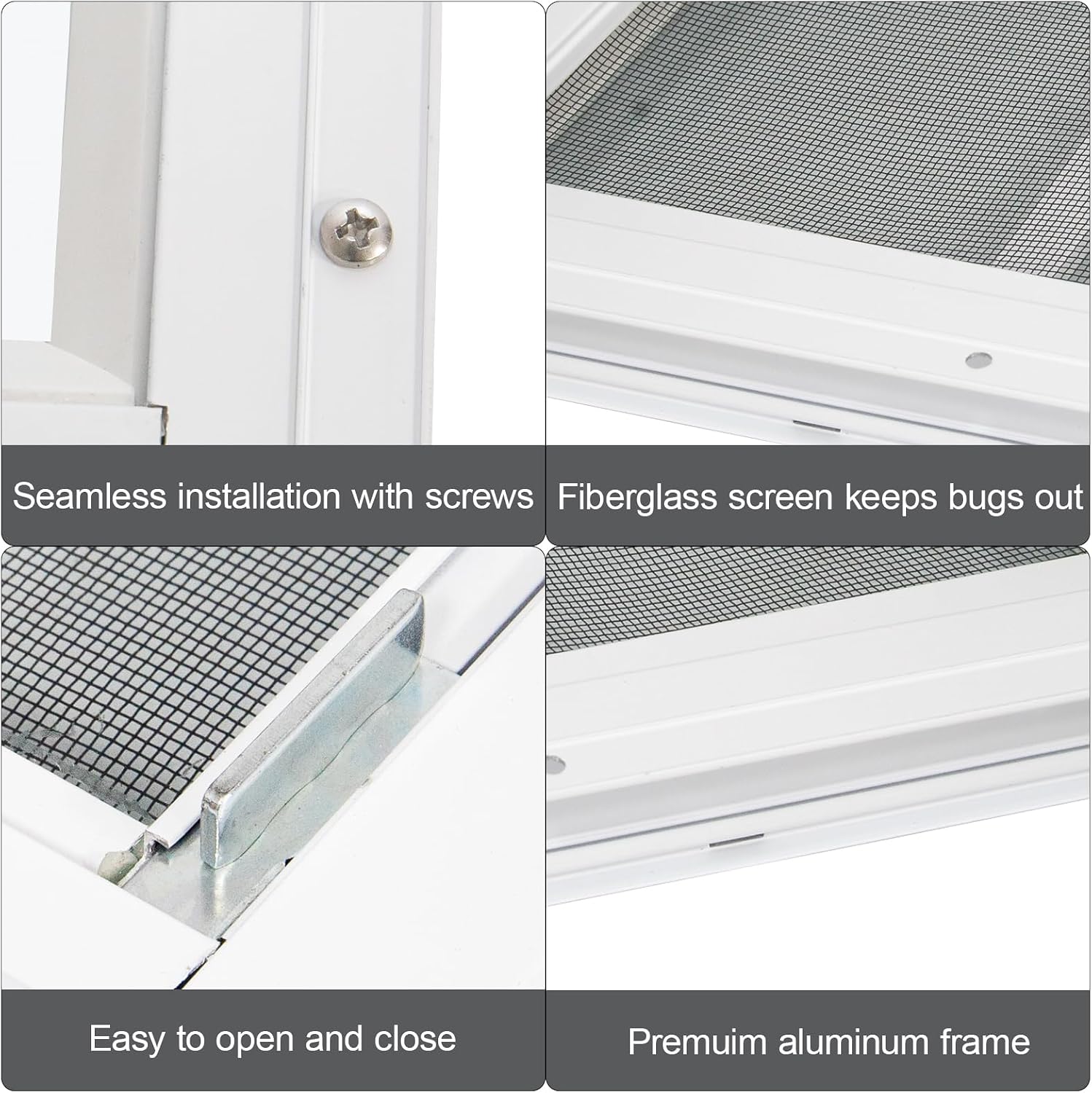 Shed Windows with Tempered Glass and Fiberglass Screen