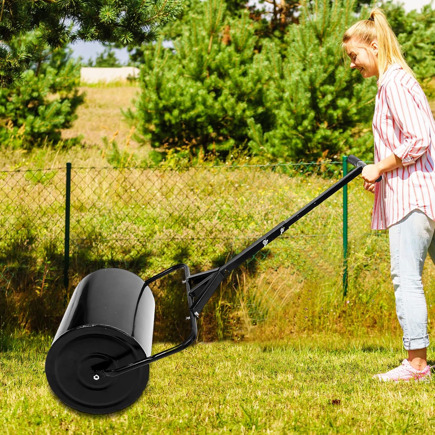  Lawn Roller Push Tow Behind Yard Roller 