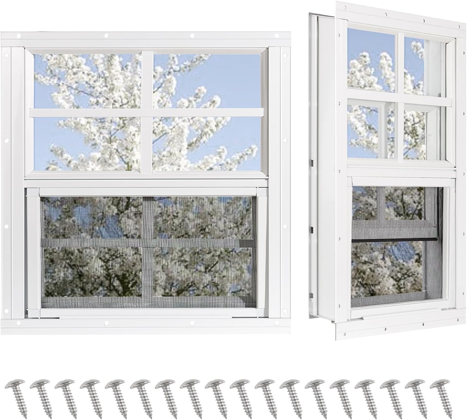 Shed Windows 2 Pack, Chicken Coop Windows 36" x 36" 
