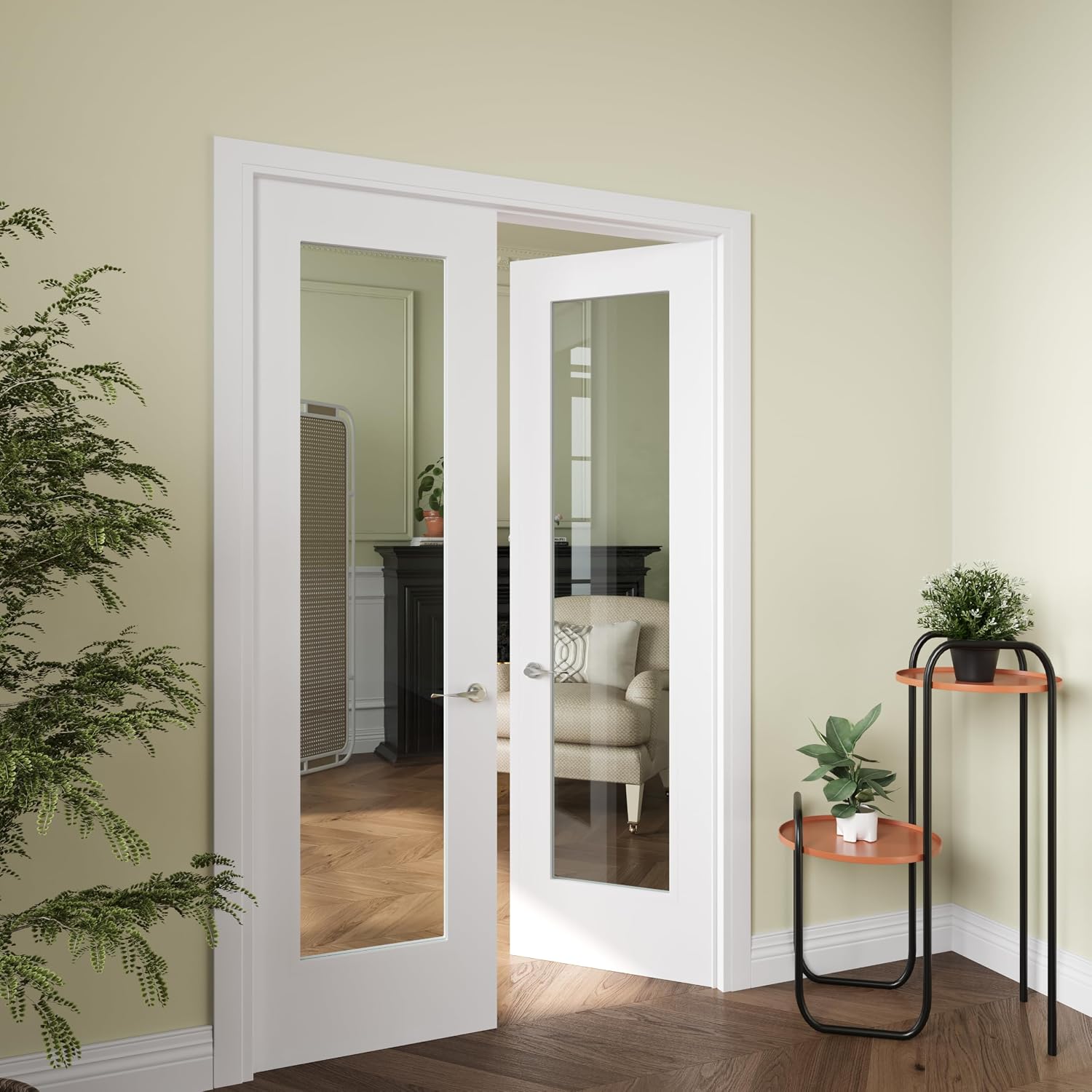36" x 80" Clear Glass Interior Door Slab