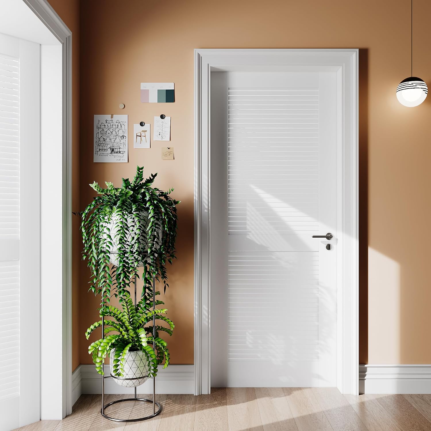 24" X 80"White Louver Interior Door Slab for Laundry Closet Pantry Bathroom 
