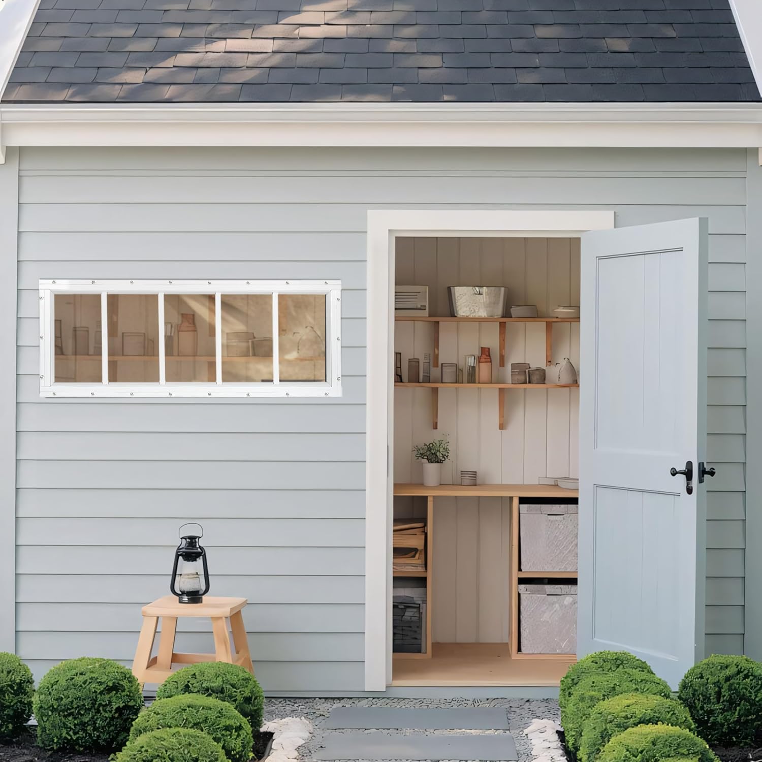 Shed Windows 2 Pack, Fixed Transom Windows 10" x 29" 