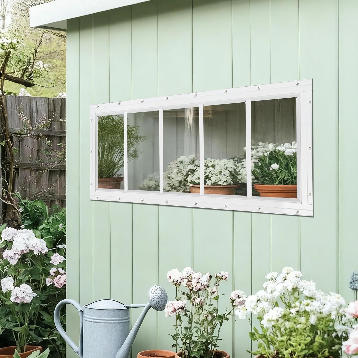 Shed Windows 2 Pack, Fixed Transom Windows 10" x 29" 