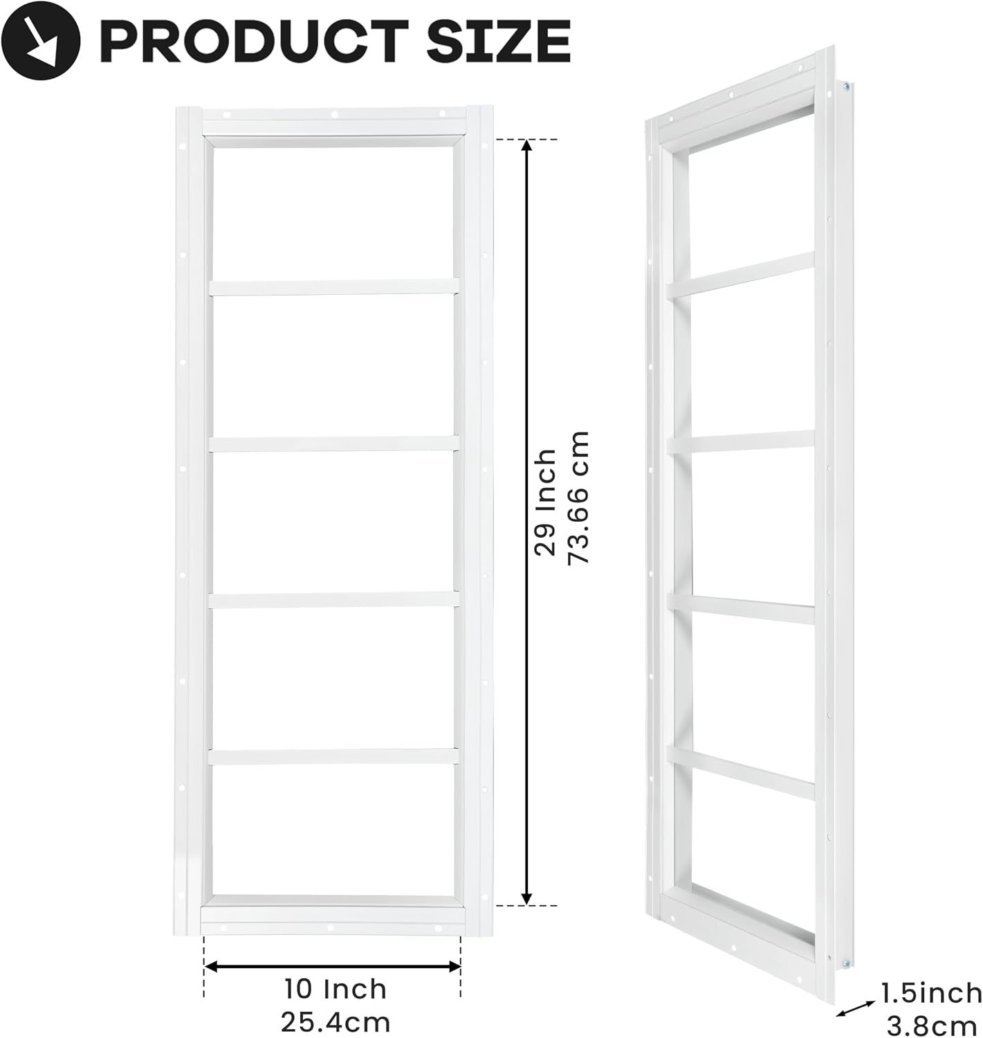 Shed Windows 2 Pack, Fixed Transom Windows 10" x 35"