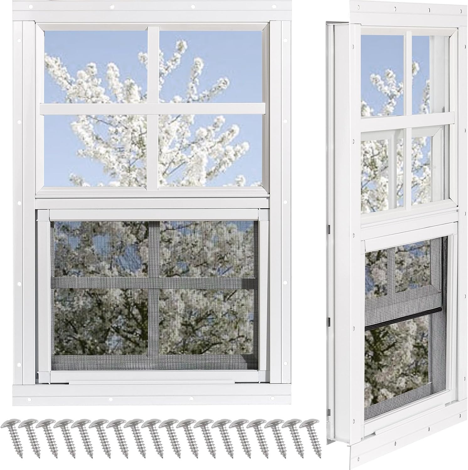 Shed Windows 2 Pack, Chicken Coop Windows 18" x 23"