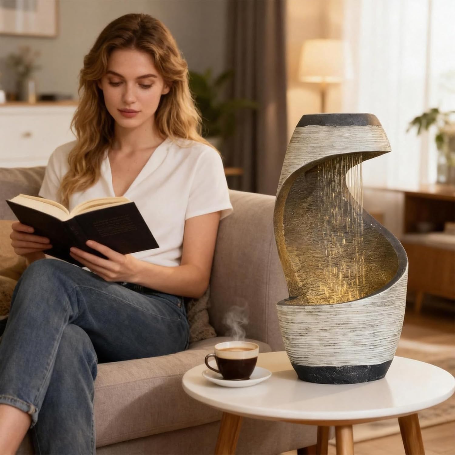 Modern Tabletop Water Fountain for Women