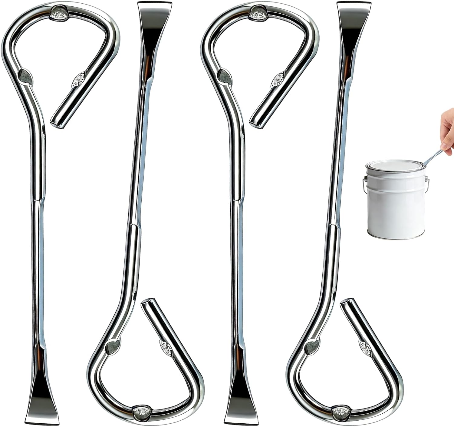 4 Pcs Heavy Duty Metal Paint Can Opener Tool