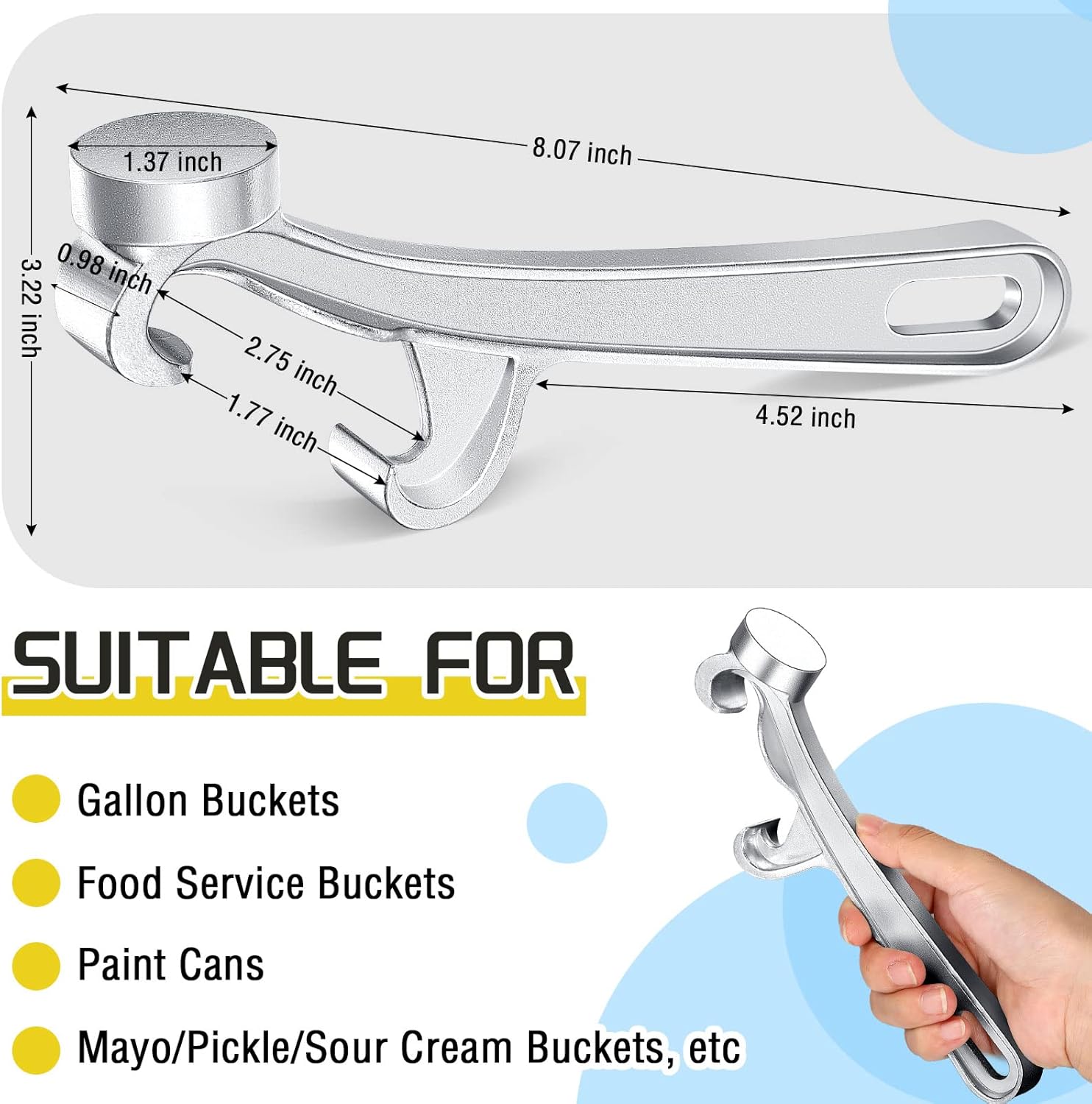 1 Piece Bucket Opener