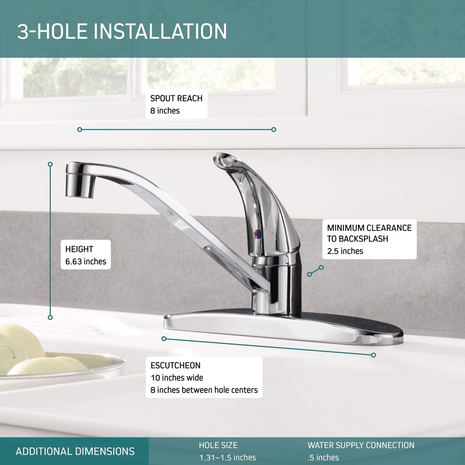 Single-Handle Kitchen Sink Faucet