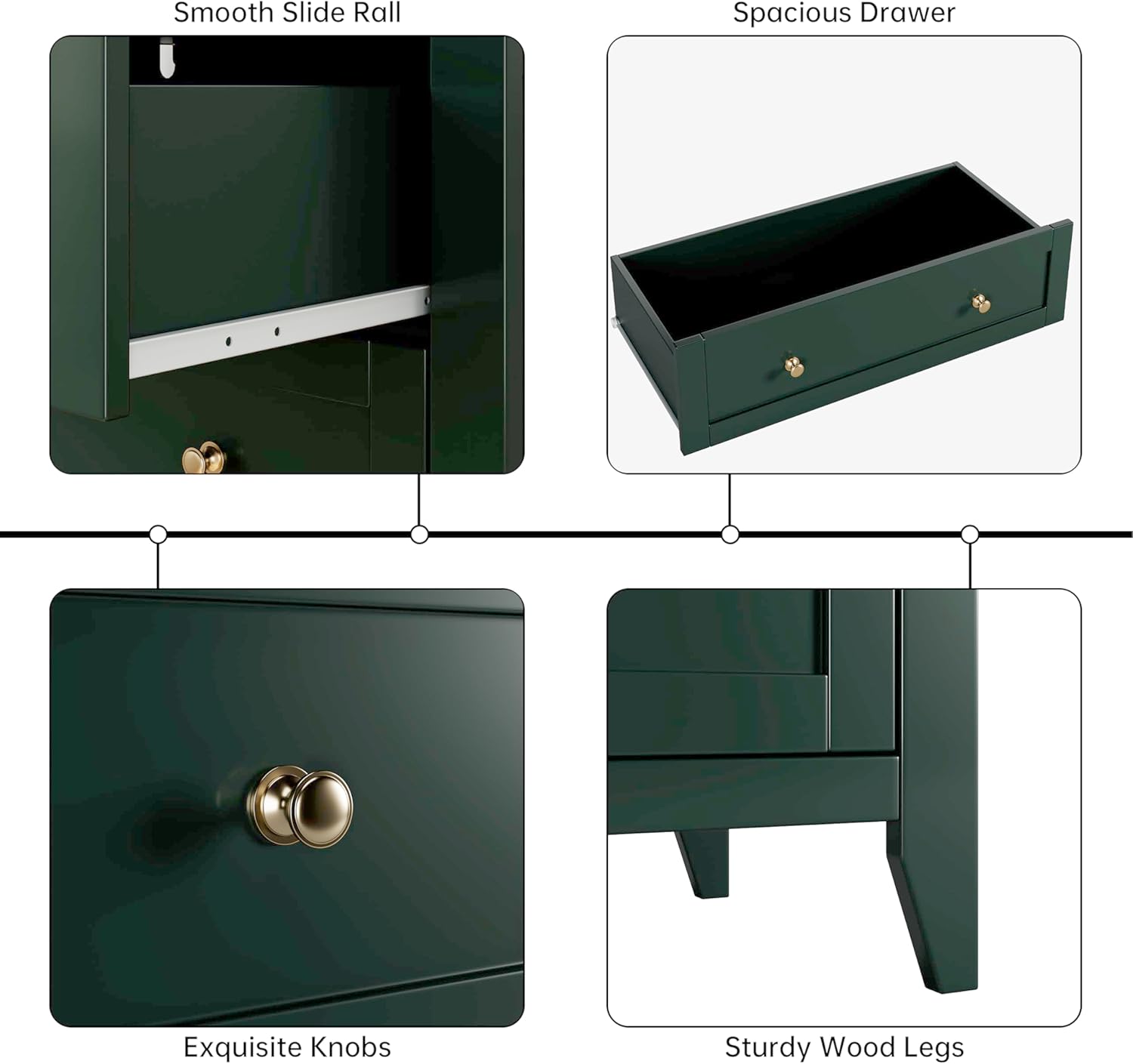 5 Drawer Dresser for Bedroom, Tall Dresser with Deep Drawers & Metal Knobs, Modern Wooden Chests of Drawers for Entryway, Hallway 