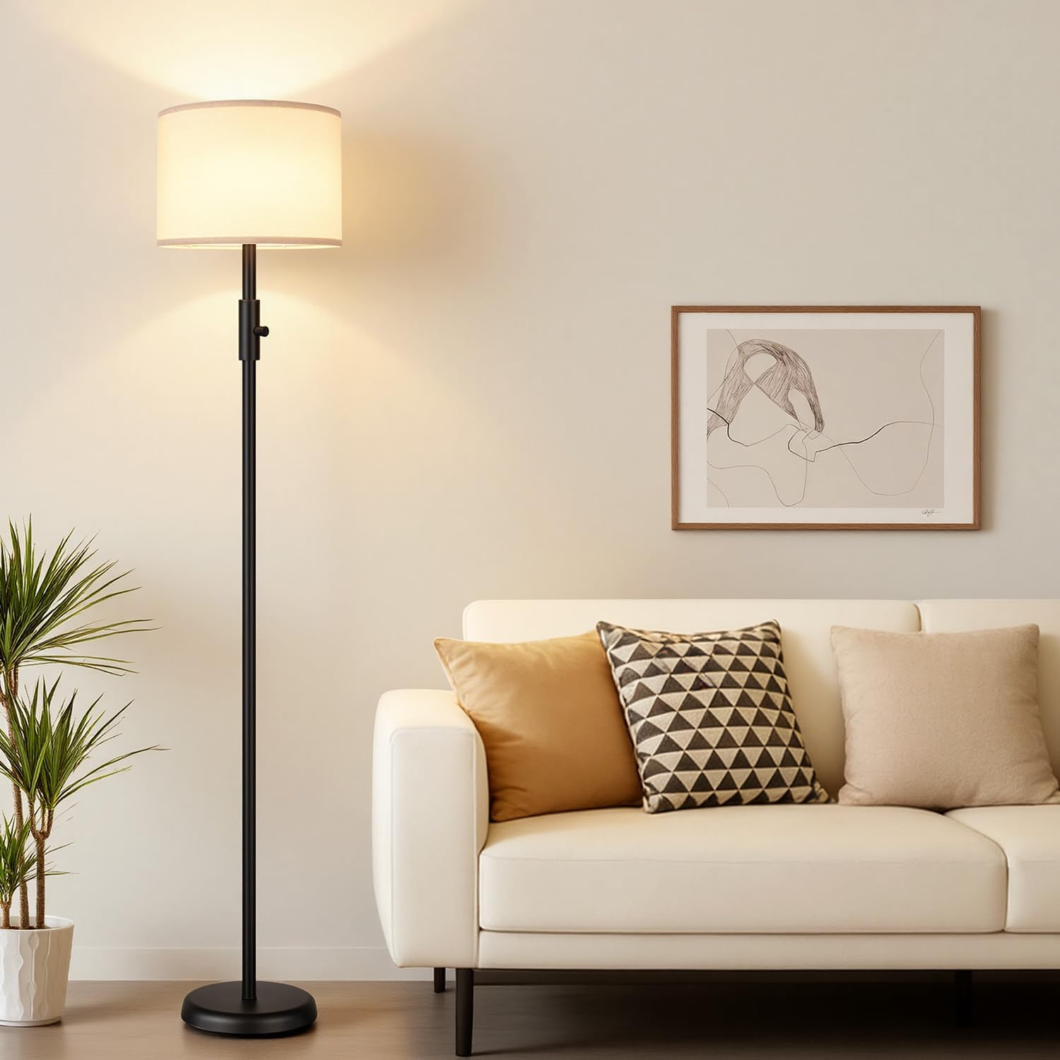  Dimmable Floor Lamp for Living Room,1000 Lumens Bulb Included