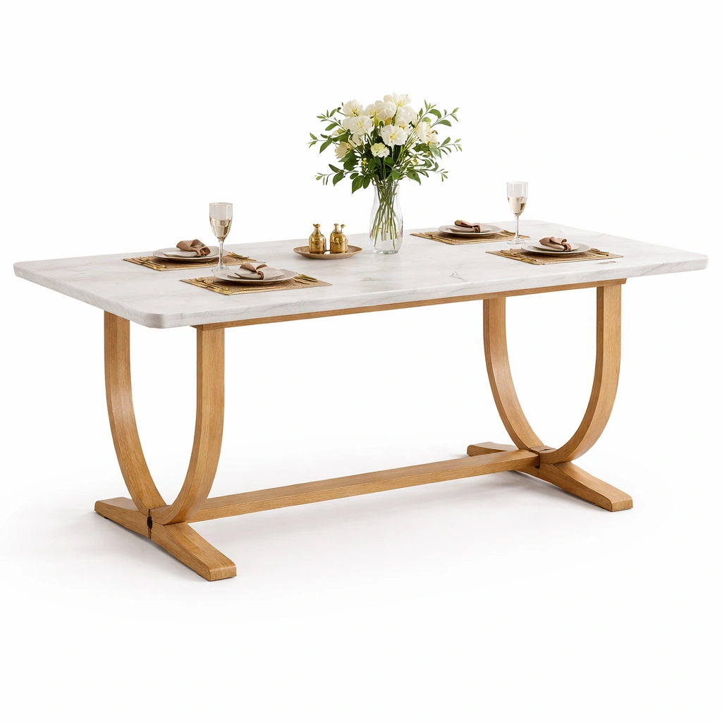 Mesa comedor estilo marmol moderno-Sovuno