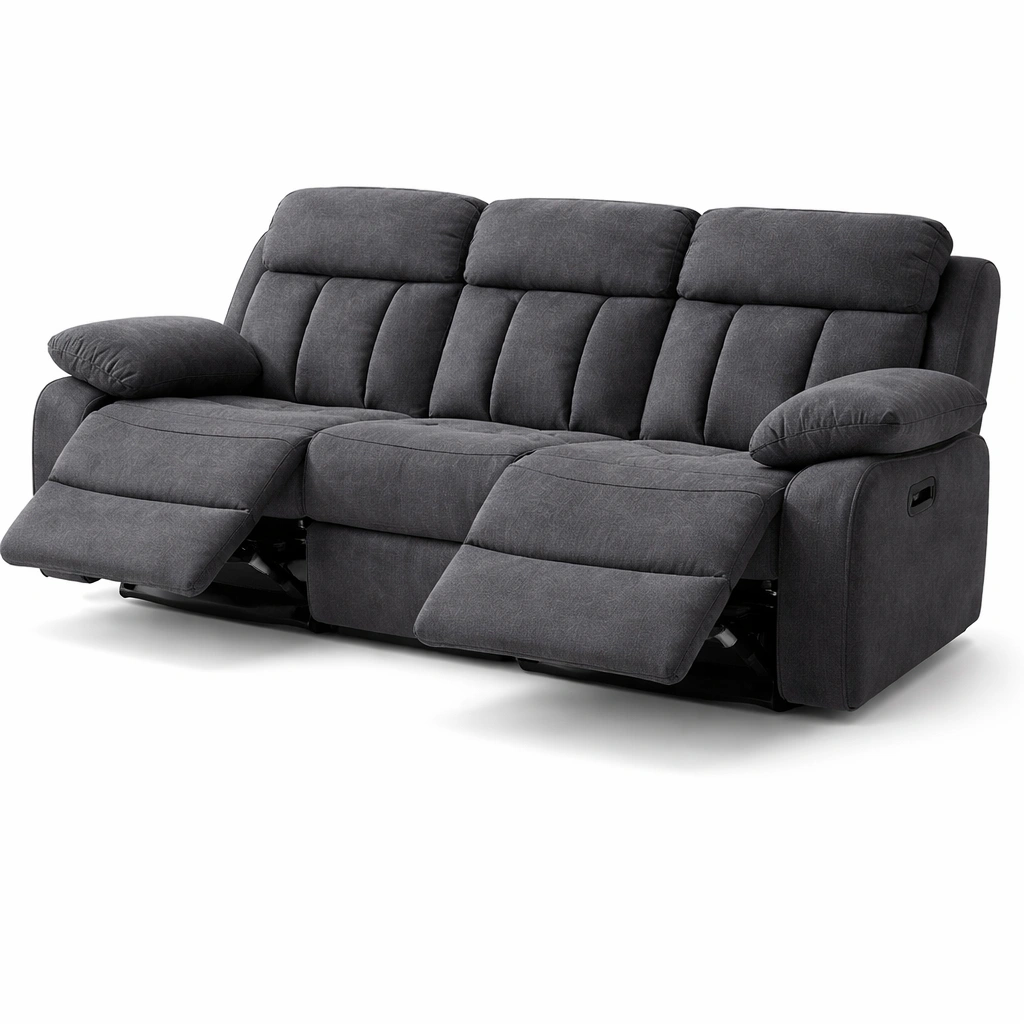 Sofa reclinable con reposapies-Sovuno