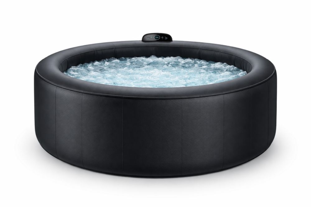 Aufblasbarer Whirlpool aus PVC rund 196cm Durchmesser Schwarz