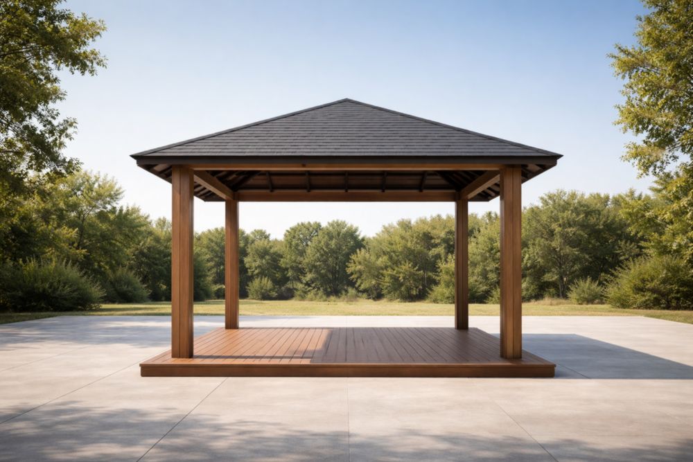 Gartenpavillon Massivholz 300x300x250 cm Bitumendach Braun