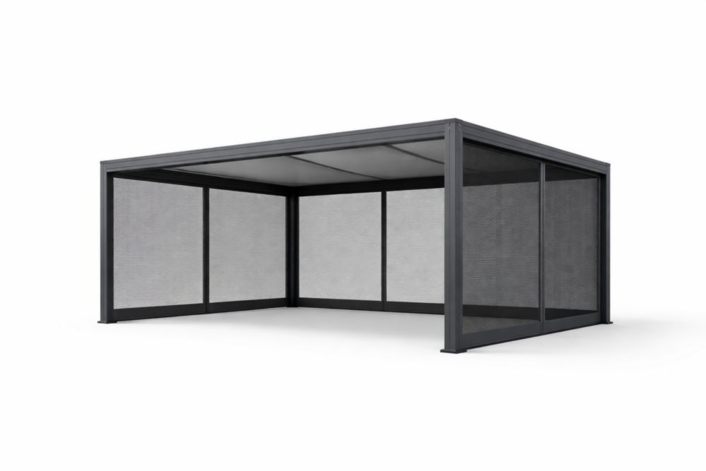 Pavillon mit Aluminiumrahmen Grau 3x4m(B × L)