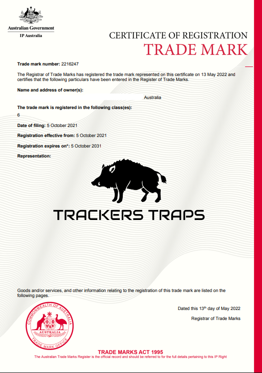 Trademark certificate