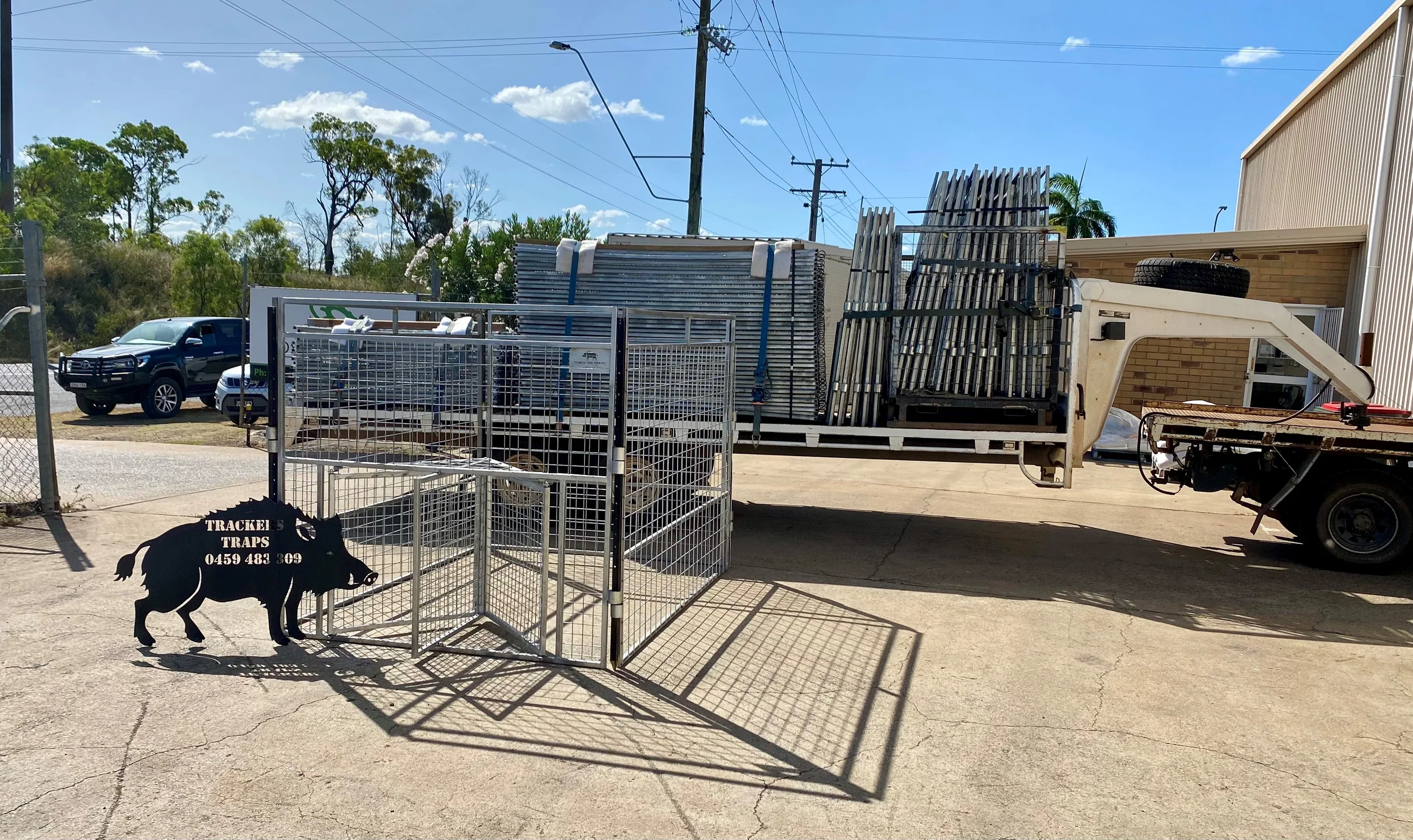 TrackerStraps USA panel trap in the field