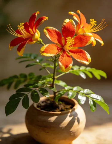 🦋 Семена на Caesalpinia pulcherrima (пауново цвете) – балконско/градинско декоративно растение, устойчиво на горещина, лесно за отглеждане, многогодишно храстовидно 🌺