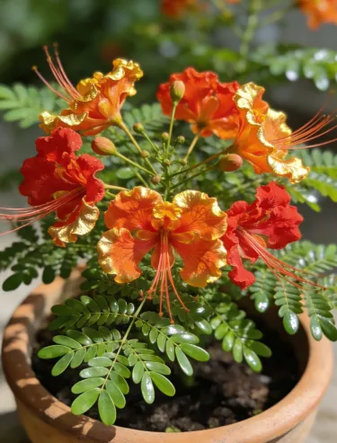 🦋 Семена на Caesalpinia pulcherrima (пауново цвете) – балконско/градинско декоративно растение, устойчиво на горещина, лесно за отглеждане, многогодишно храстовидно 🌺