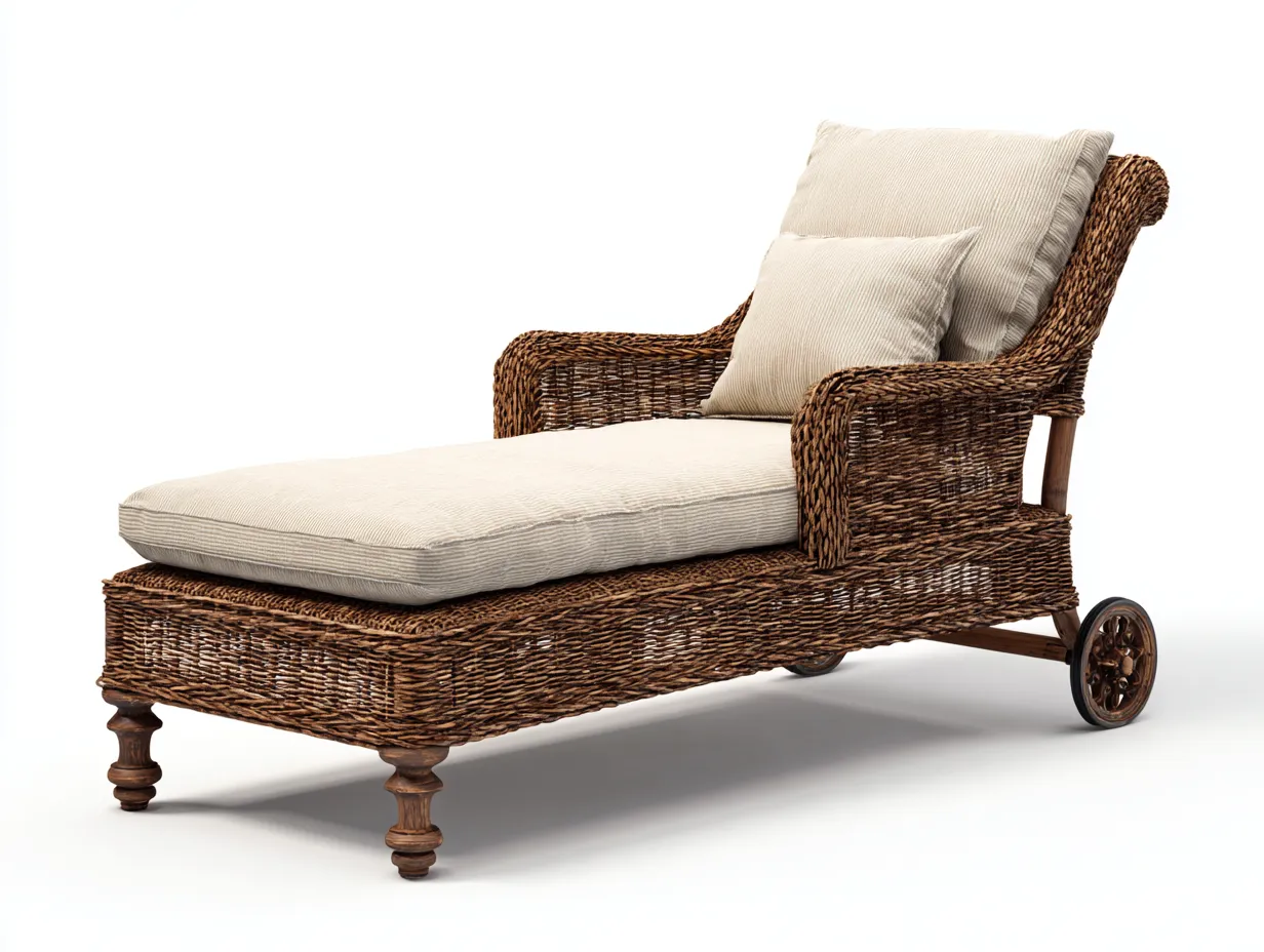 Tumbonas ratán 195x75x85 cm natural-beige - diseño clásico para jardín-Raraoliving