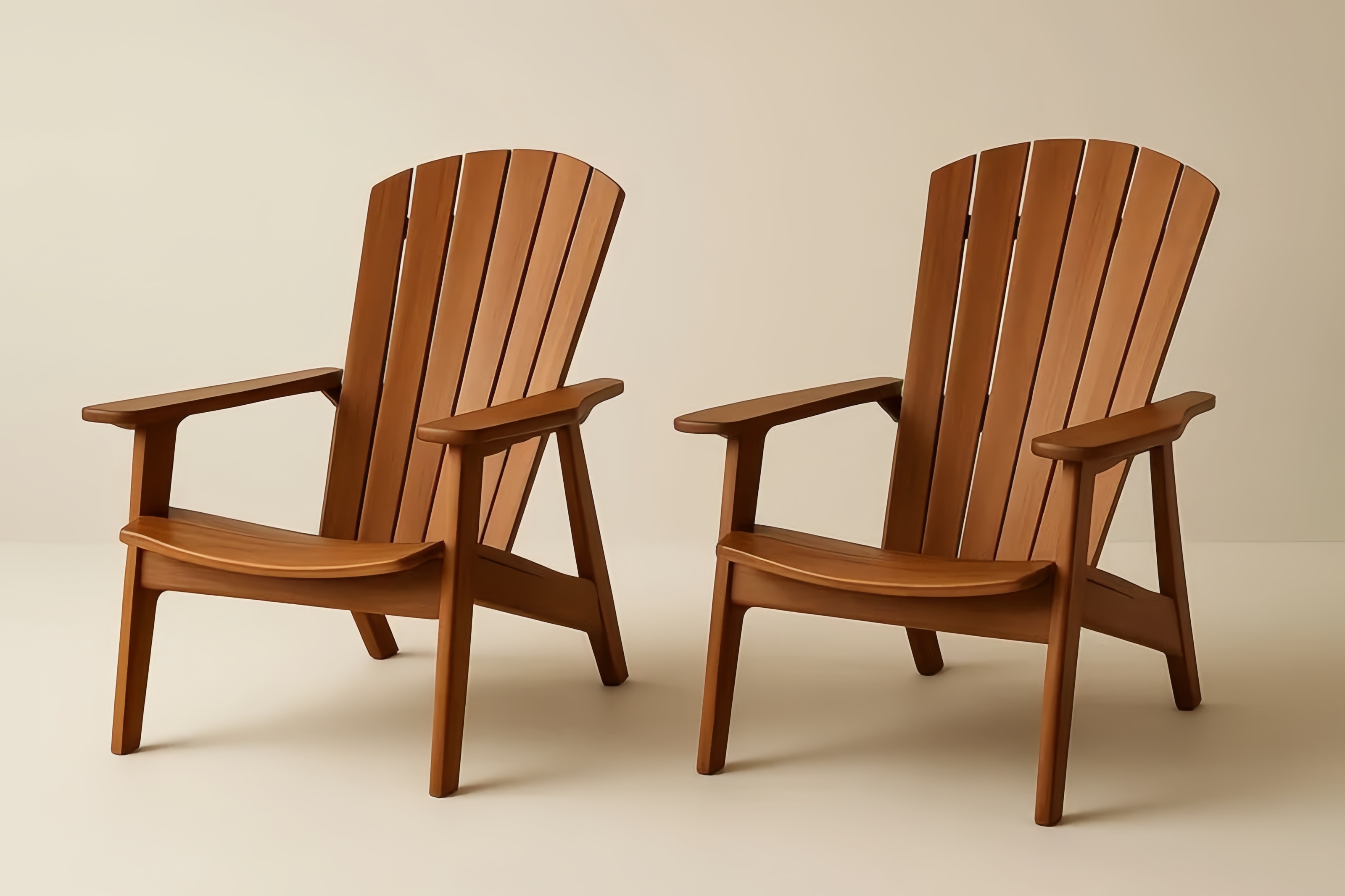 Adirondack Stuhlset aus Akazienholz 2er Set Braun