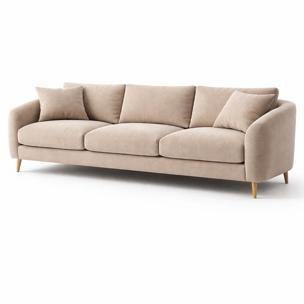 Canap 3 places beige contemporain-cozunoa