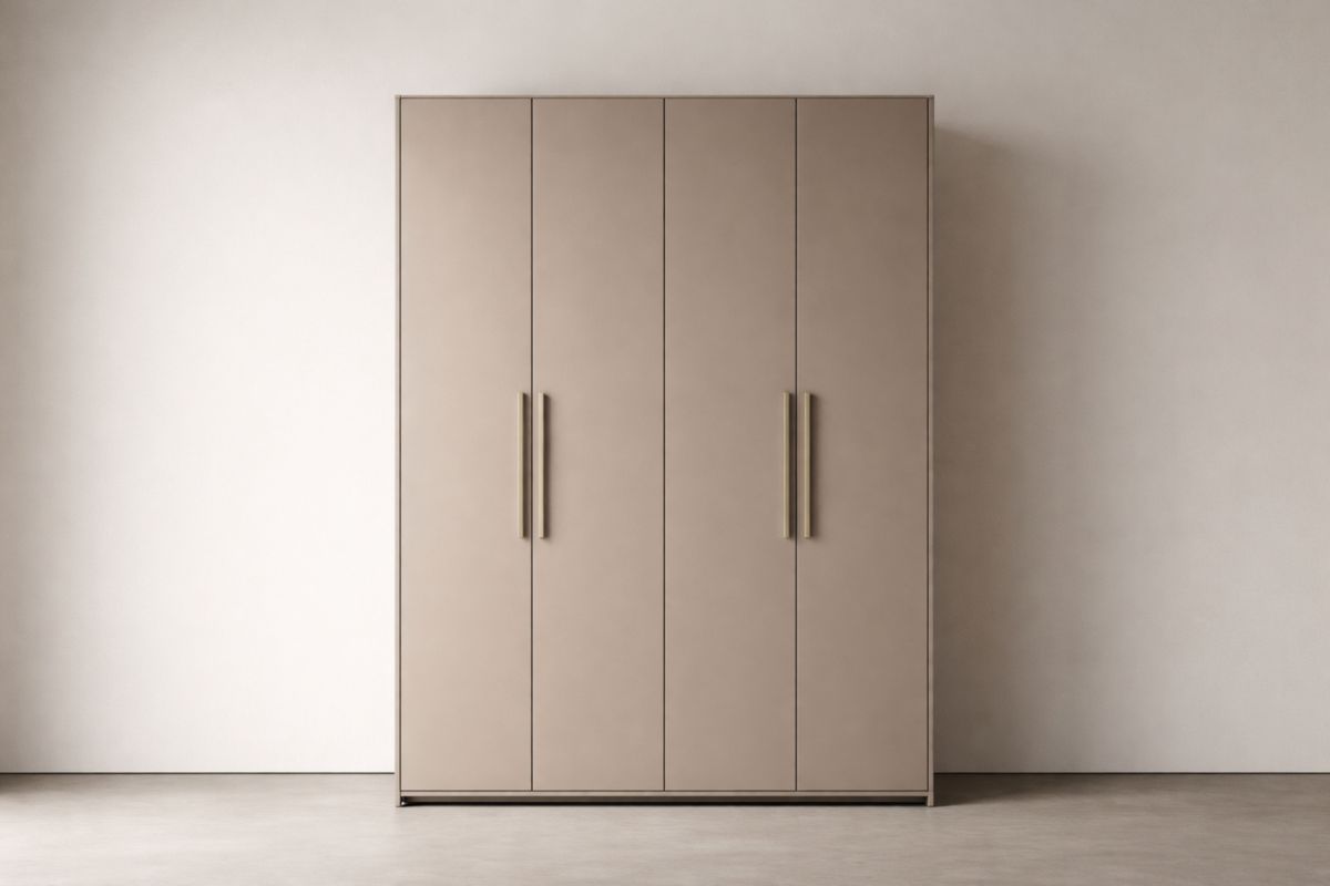 Garderobenschrank MDF Beige 4 Türen 200x180x60 cm(H × B × T)
