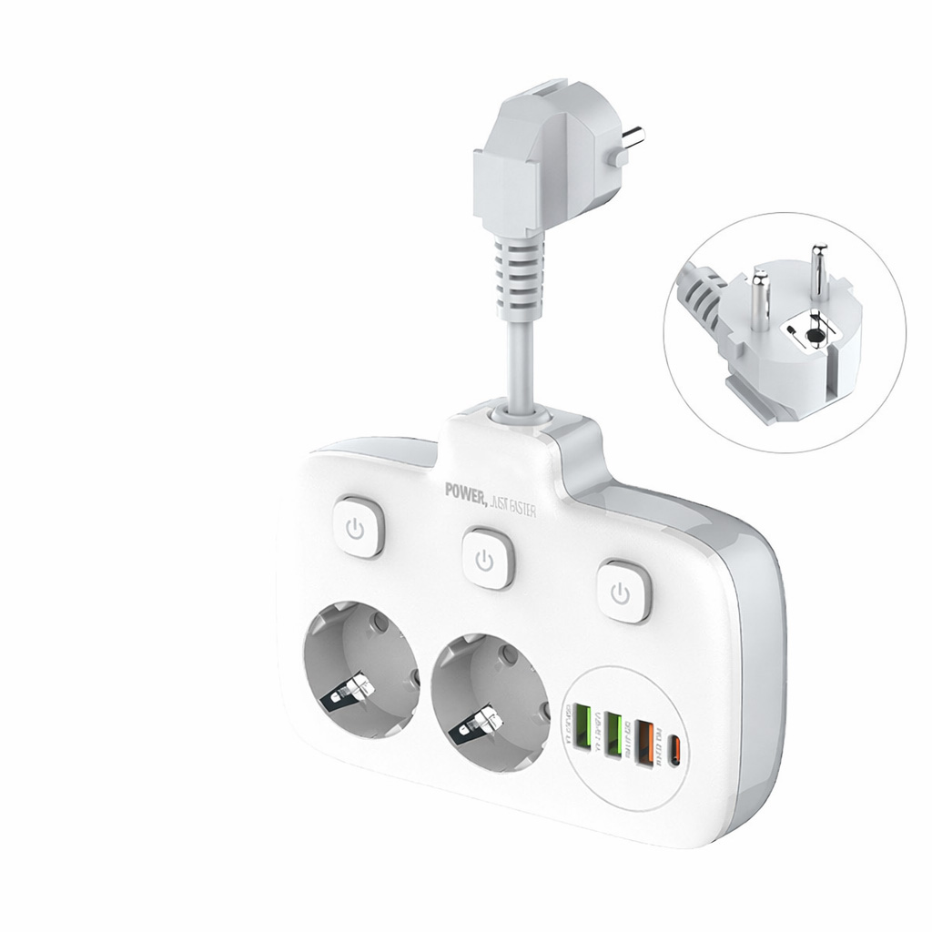 EU-Steckdosenadapter mit USB
