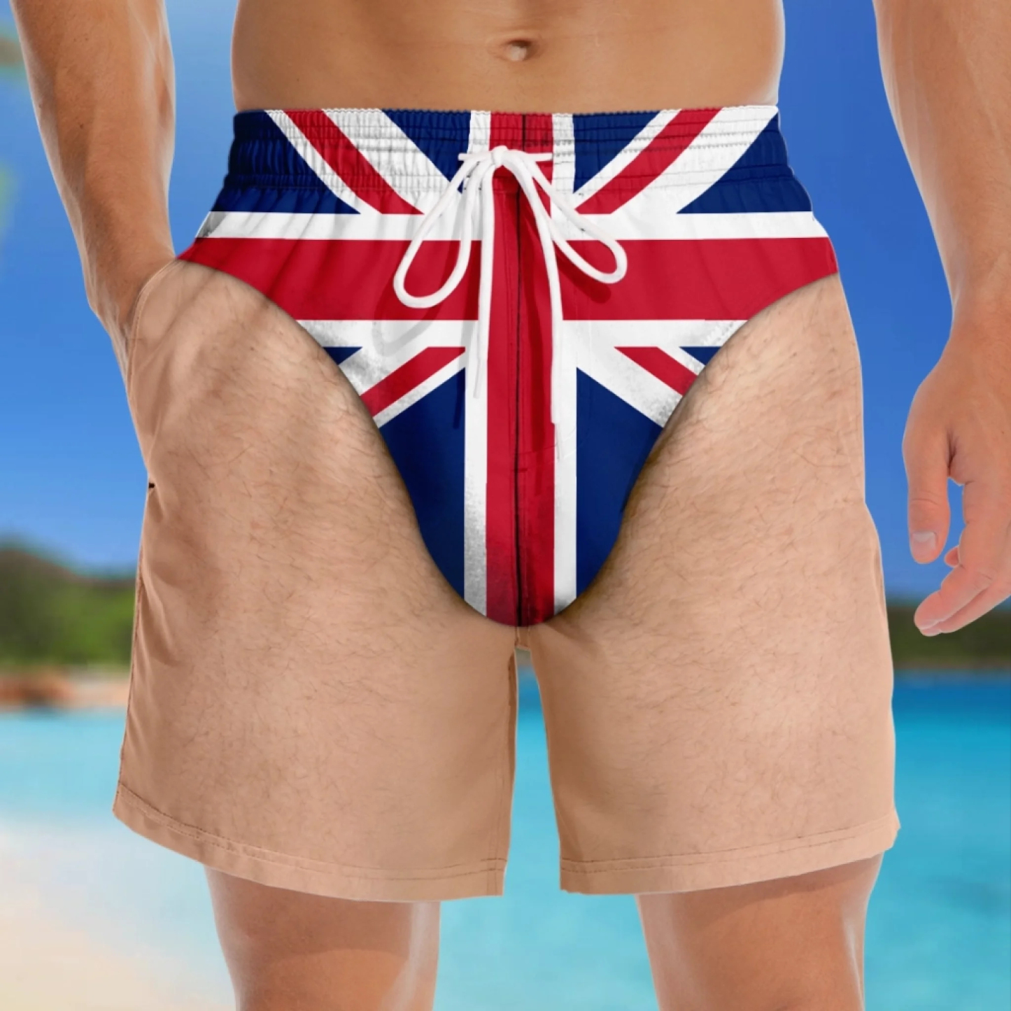 Custom Funny Men Swim Trunks - Personalized Summer Vacation And Travel Gifts For Men - Beach Day Ready