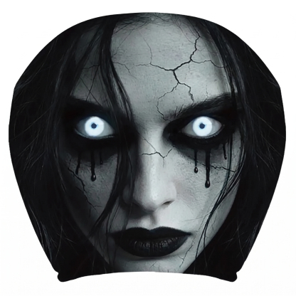Ghost Face Headrest Covers, Scary Face Printing Auto Seat Universal Elastic Models Headrest Protector