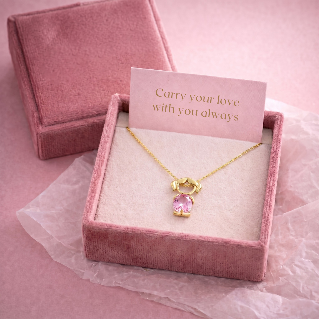 Mother Children Matching Gemstone Pendant Necklace, Stainless Steel Boy Girl Charm Necklace, Mom Child Family Jewelry Gift for Mother's Day