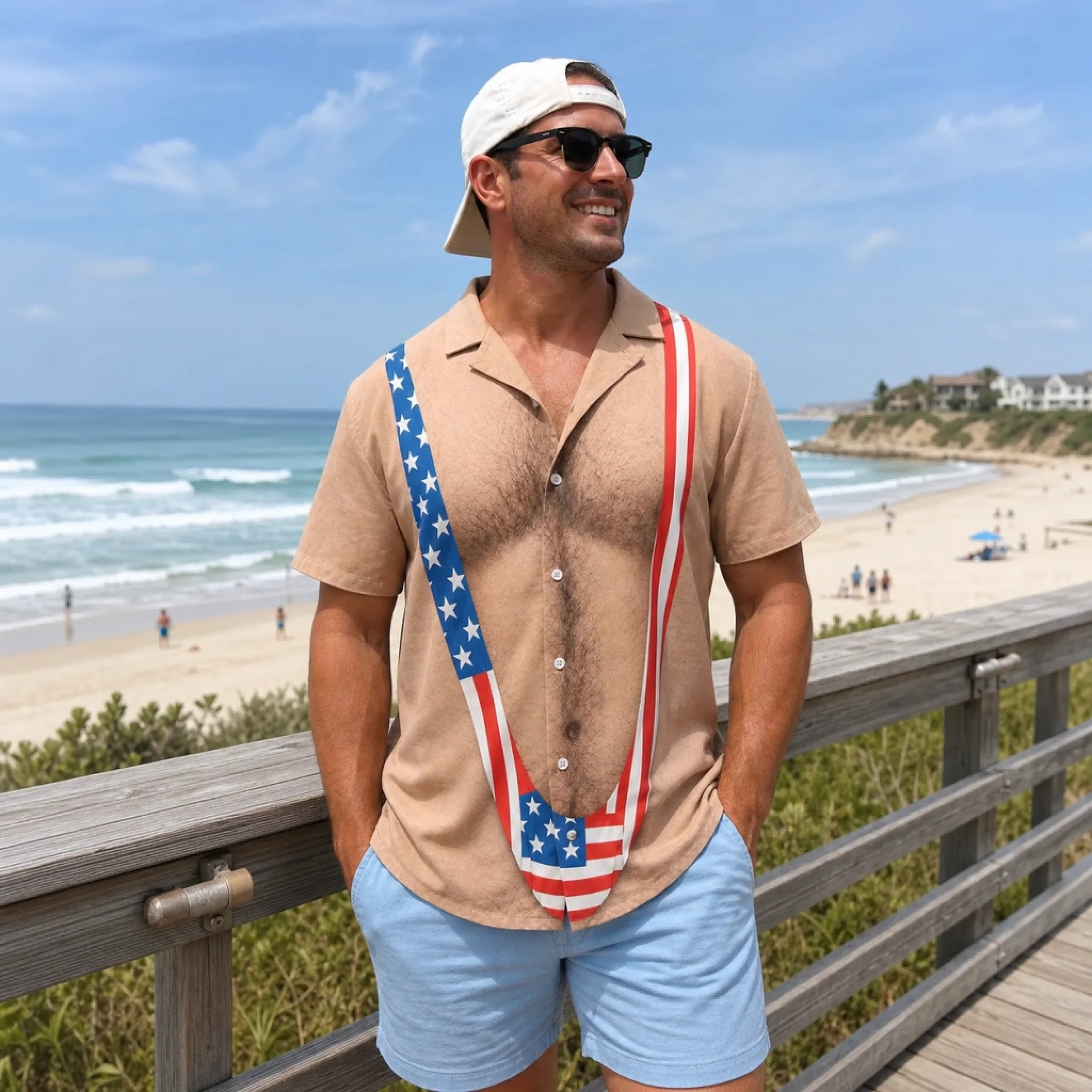 Custom Unisex Tropical Hawaiian Aloha Shirt - Personalized Summer Vacation And Travel Gifts For Men - Proud And Free