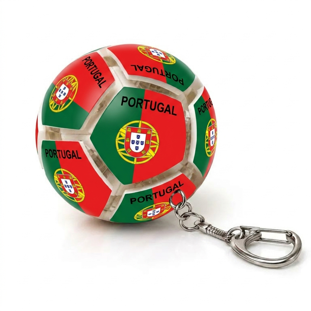 2026 Soccer Flag Soccer Fidget Ball Keychain, 12-Sided Mechanical Clicking Sensory Stress Ball for Adults, Squeeze Stress Relief Balls, Football Key Chain for Keys & Backpack(12 Nation)
