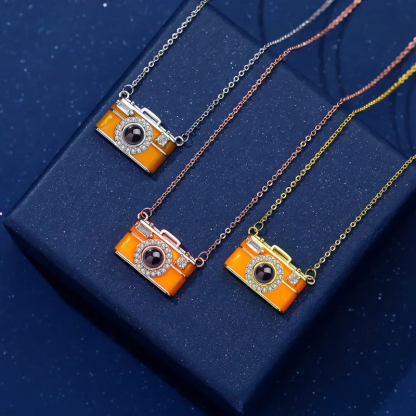 Personalized Photo Necklace Projection Gem Camera Necklace Anniversary Gifts for Her