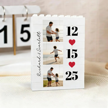 Custom Photo Brick Puzzle Frame – Build Gentle Love, A Meaningful Gift for Dad & Father's Day