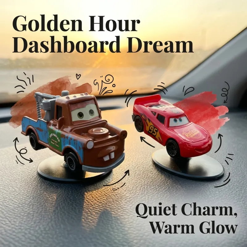 Drift Car Dashboard Cars Mini Car – Funny Brown Decoration Dashboard, Gift for Cars Lovers
