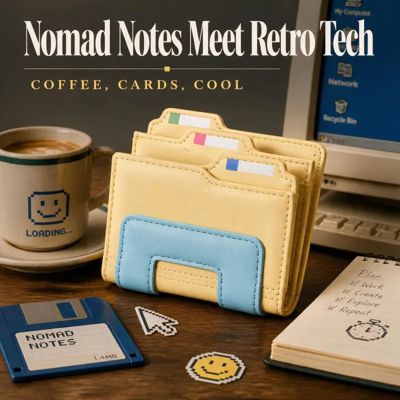 Windows Folder Wallet – Retro File Folder Card Holder Cute Organizer Wallet for Men & Women