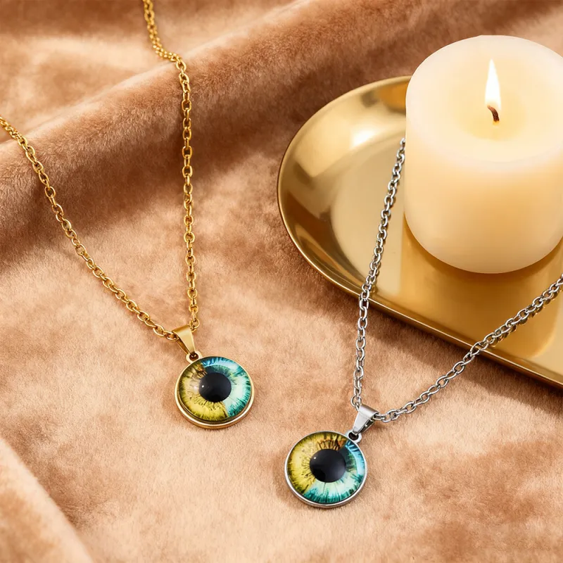 Custom Two-Eye Couple Pendant Intertwined Souls Dual Eye Necklace Personalized "Our Eyes" Necklace Anniversary Gift for Couples