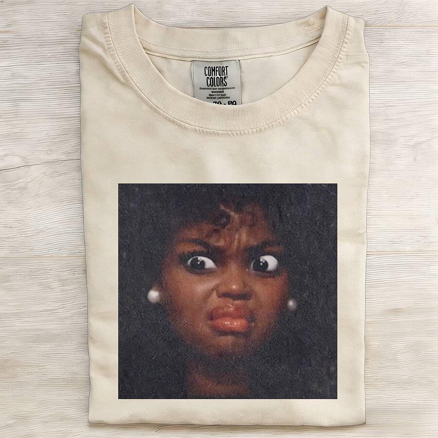 I DISLIKE BLACK GIRL DOLL FACE SHORT-SLEEVED T-SHIRTS