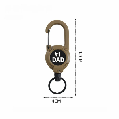 Multifunctional Retractable Carabiner Keychain – Strong Steel Wire Key Reel Clip for Outdoor, Camping, Hiking & Everyday Carry-Pawsmeowz