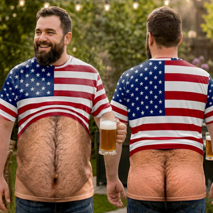 Custom Funny Patriotic T-shirt - Personalized Birthday Gifts For Men - Freedom Looks Good On Me