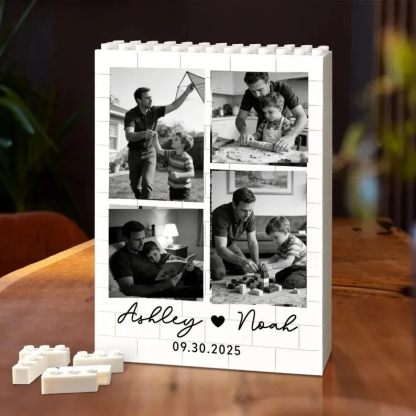 Custom Photo Brick Puzzle Frame – Build Gentle Love, A Meaningful Gift for Dad & Father's Day