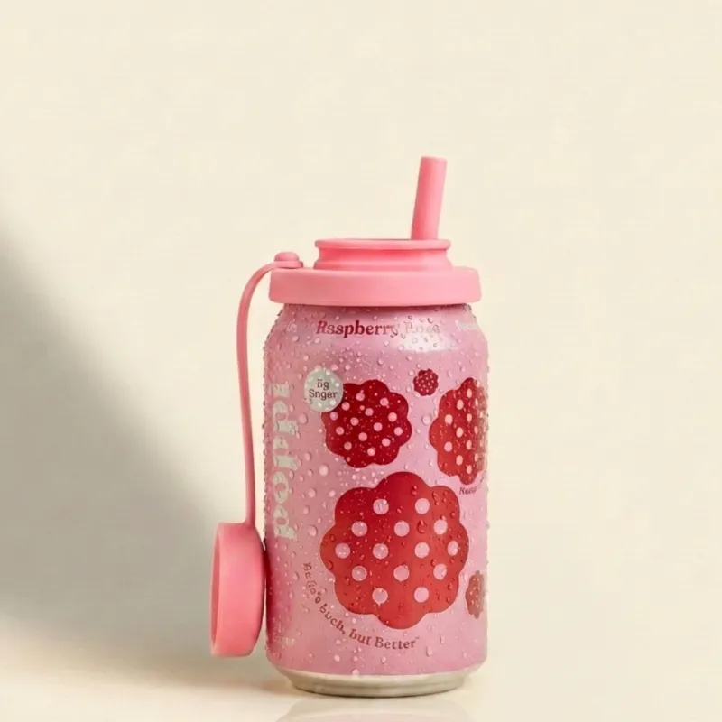 Silicone Soda Can Lid Cover Reusable Spill Proof Soda Can Lids with Straw and Spout Cap for Standard Beverage Beer Juice and Energy Drink Cans Travel & Outdoor Use