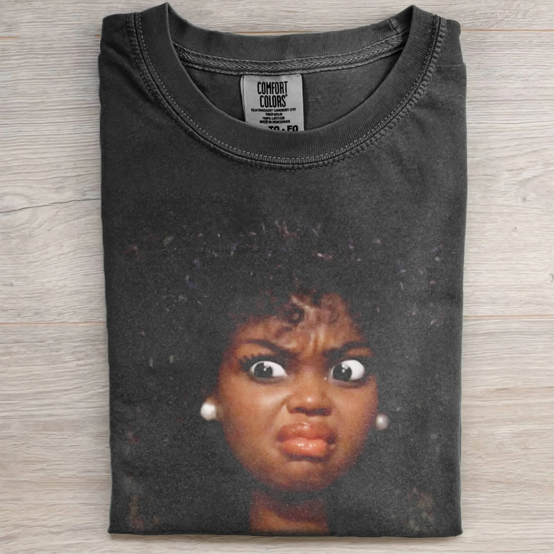 I DISLIKE BLACK GIRL DOLL FACE SHORT-SLEEVED T-SHIRTS