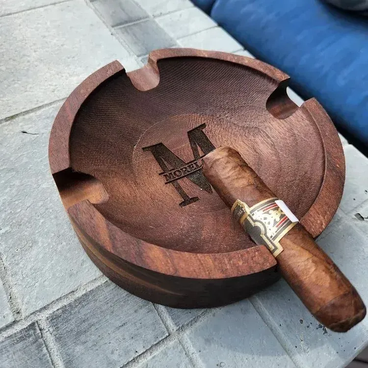 Personalized Name Ashtray with Monogram & Name Personalized Custom Gift for Smokers, Father's Day Gift for Him