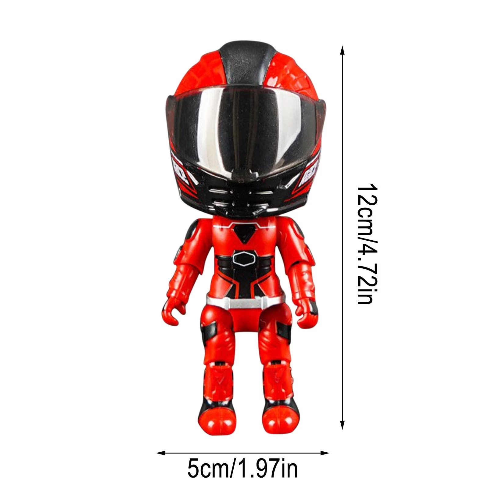 Transforming Motorcycle Doll Q Version Collectible Rider Toy With Movable Joints Standing Poseable Mini Motorbike Figurine For Kids & Collectors-Pawsmeowz