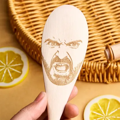 Custom Face Spoon Any Face (Facial Features) Engraved on a Spoon Novelty Gift Mother's Gift Father's Day Gift